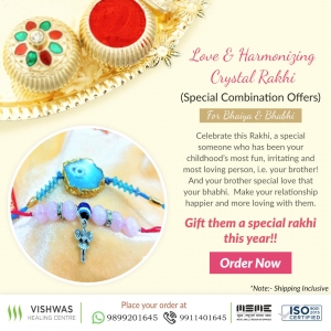 Love & Harmonizing Crystal Rakhi (Special Combination Offers